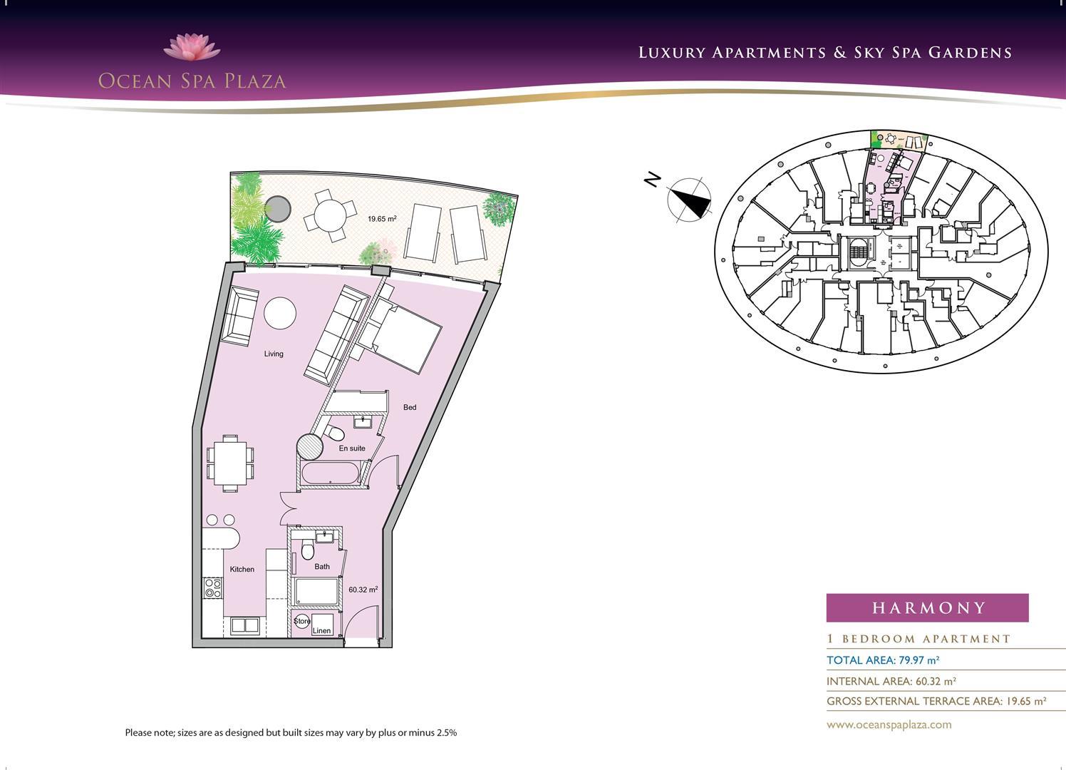 Image of Apartment - 1 Bedrooms - 2 Bathrooms for Rental in Ocean Spa Plaza-Gibraltar, Image 17